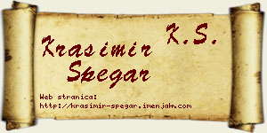 Krasimir Špegar vizit kartica